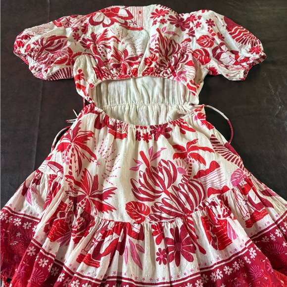 Red and White Floral Dress - Picture 5 of 5